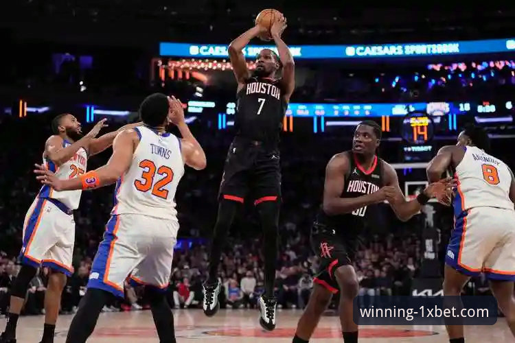 用1xbet国际官网看NBA直播必备知识：火箭大胜尼克斯全记录与投注技巧